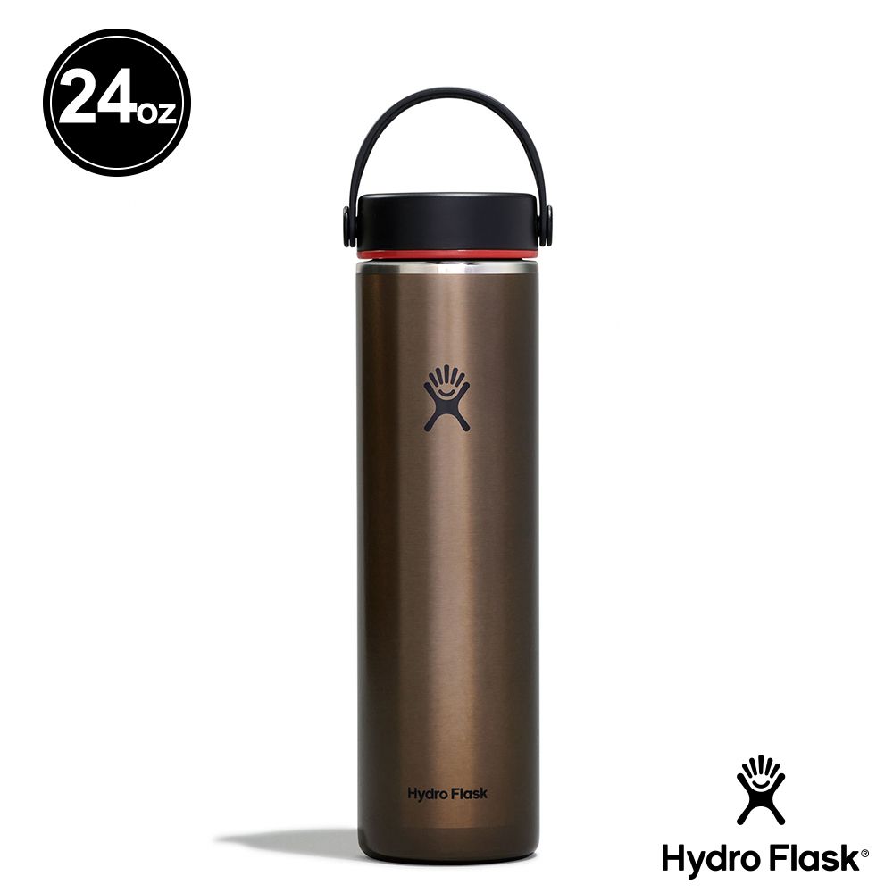 3月特價 Hydro Flask 寬口 710ml 輕量 真空保溫鋼瓶 曜石黑 HFLW24LW080【陽光樂活】