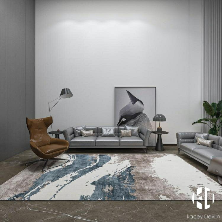 地毯客廳現代簡約高端北歐易打理茶幾毯家用沙發臥室定制地墊【聚物優品】