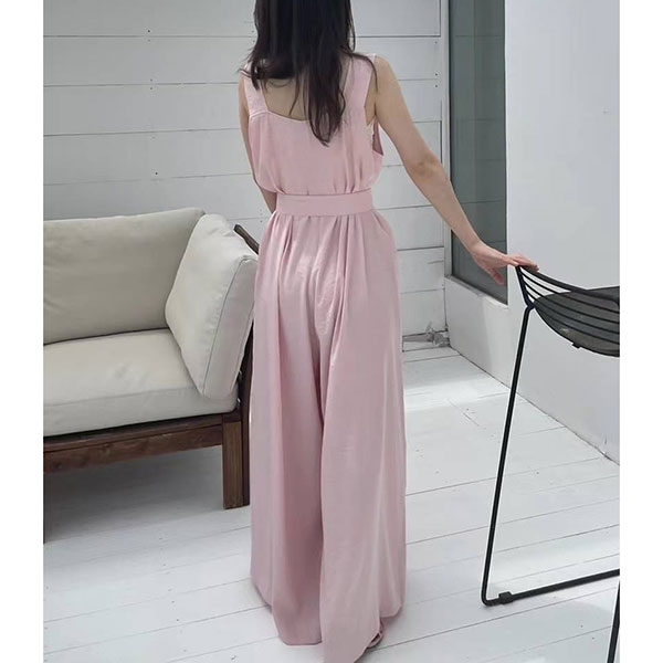 ANNAS 正韓 便宜款 單品實拍 變形蟲 長洋裝 細肩帶 渡假風洋裝 長裙 圖騰 海邊穿搭 性感 海灘裙 韓國 特價 4