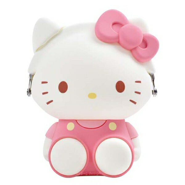 【震撼精品百貨】Hello Kitty_凱蒂貓日本SANRIO三麗鷗 Kitty 造型矽膠零錢包 p+g design (粉坐姿款)*78256