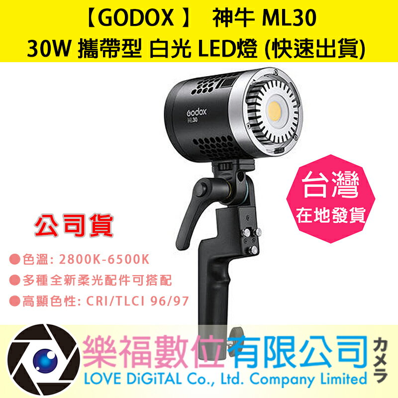【樂福數位】GODOX 神牛 ML30 30W 攜帶型 手持外拍兩用 白光 持續燈 LED燈 公司貨 現貨 快速出貨