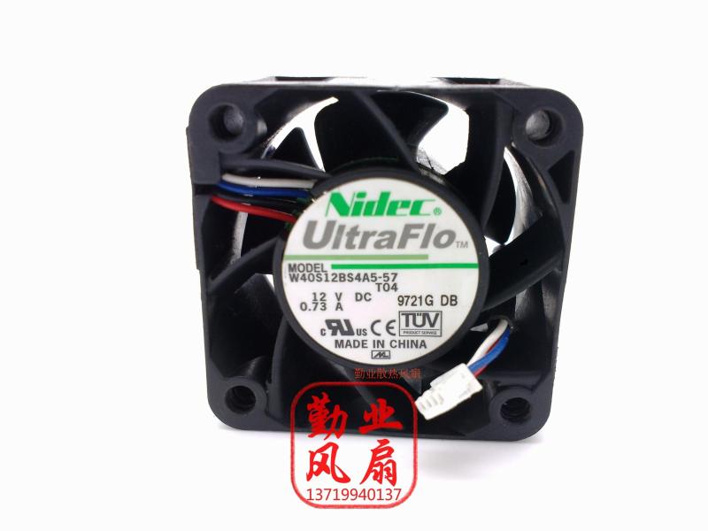 NIDEC 4028 12V 0.73A 4CM/釐米 大風量暴力風扇 W40S12BS4A5-57