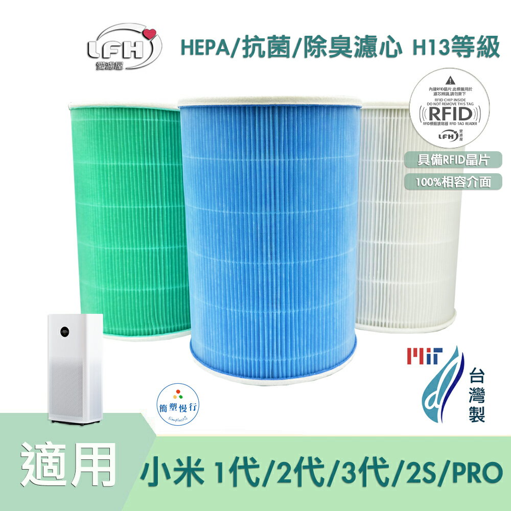 臺灣製HEPA 濾芯 濾心 濾網 抗菌版 米家 小米 1代 2代 3代 2S Pro 空氣淨化器 清淨機 0