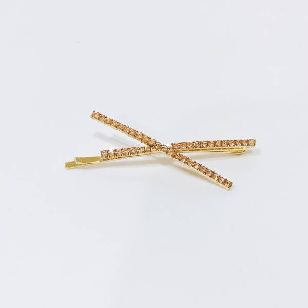 現貨專區｜交叉亮鑽膚色平夾(B-uxp37-sk)｜送禮精選店家★Reyna jewelry 女王飾品