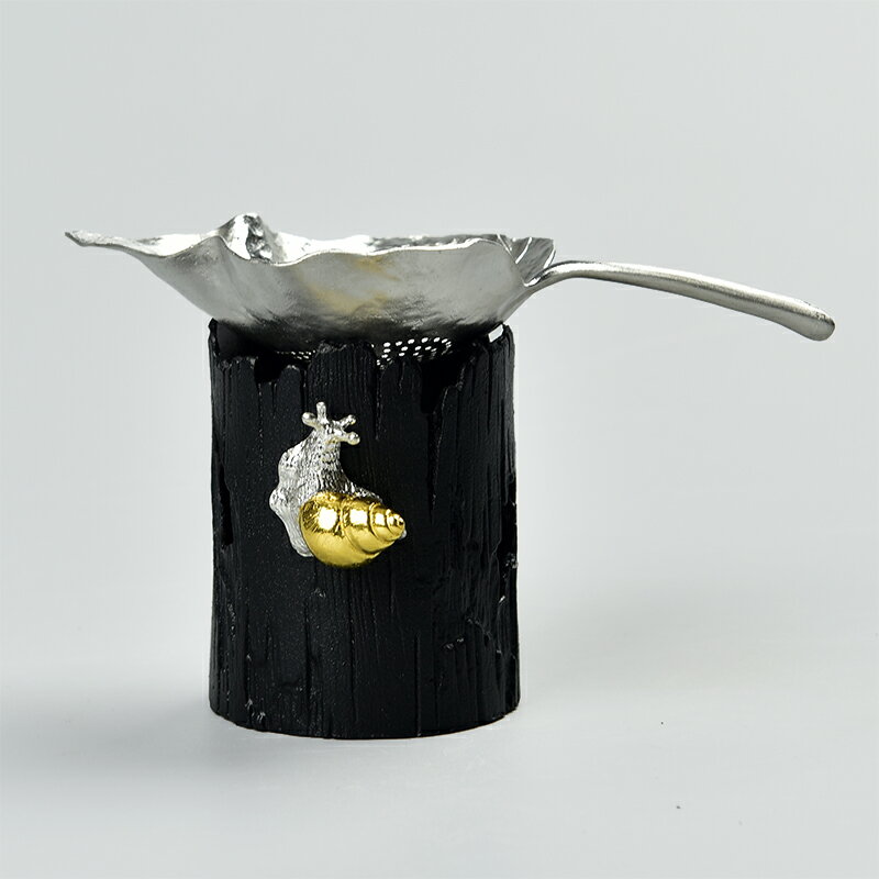 手工純錫茶漏錘紋茶濾網日式創意樹葉子蝸牛過濾網功夫茶具零配件