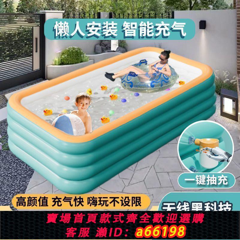 【臺灣公司 可開發票】成人超大號充氣游泳池兒童家用大型戶外寶寶水池嬰兒海洋球池加厚