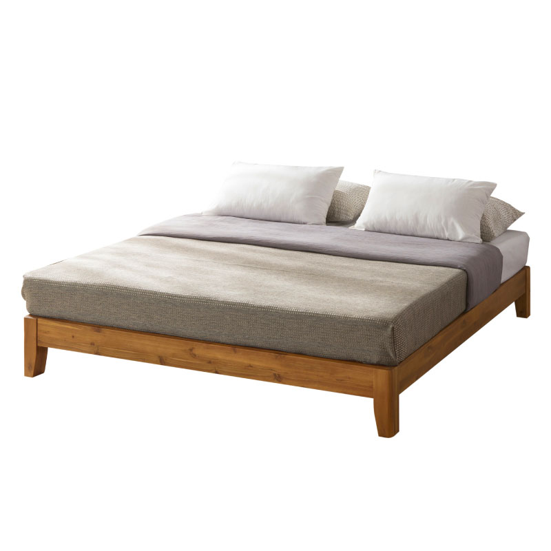 Molly 茉莉柚木本色全實木床底-5尺(標準雙人).實木製造、低甲醛、柚木床板、實木床架【myhome8居家無限】★APP下單享點數4% 2