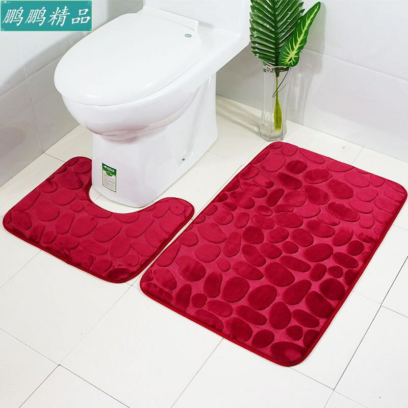 non-slip floor mat Toilet floor mat set with bathroom 墊子