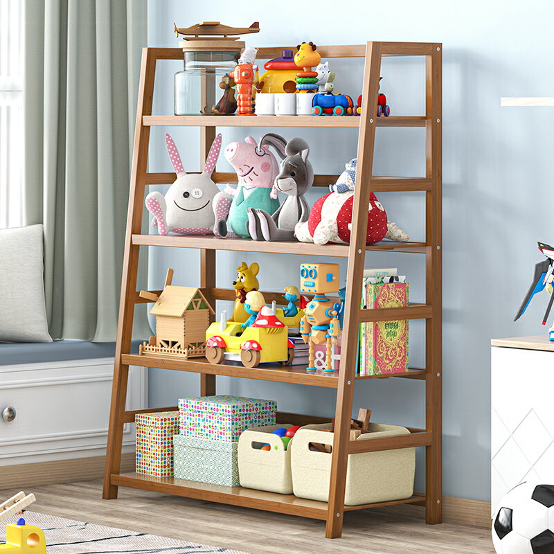 兒童玩具收納架整理箱儲物柜家用臥室落地架子客廳簡易書架置物架
