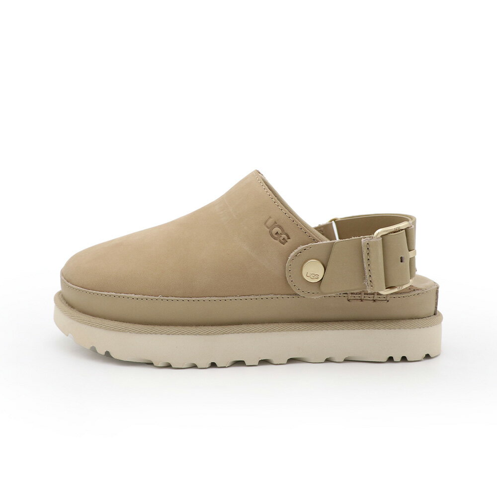UGG 沙色 真皮 厚底 休閒 涼拖鞋 女款 J2945 (UG1169590MDSD)