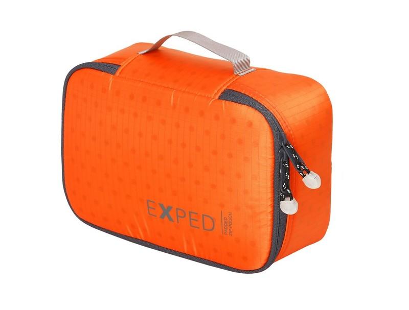 【【蘋果戶外】】Exped PADDED ZIP POUCH 輕量拉鍊式收納盒 M 橘 1.5L EVA發泡襯墊 旅行收納袋