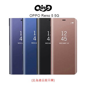 QinD OPPO Reno 5 5G 透視皮套