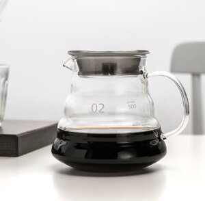咖啡壺 加厚 耐熱玻璃分享咖啡壺冰滴濾V60云朵可愛壺簡易手沖掛耳冷水壺