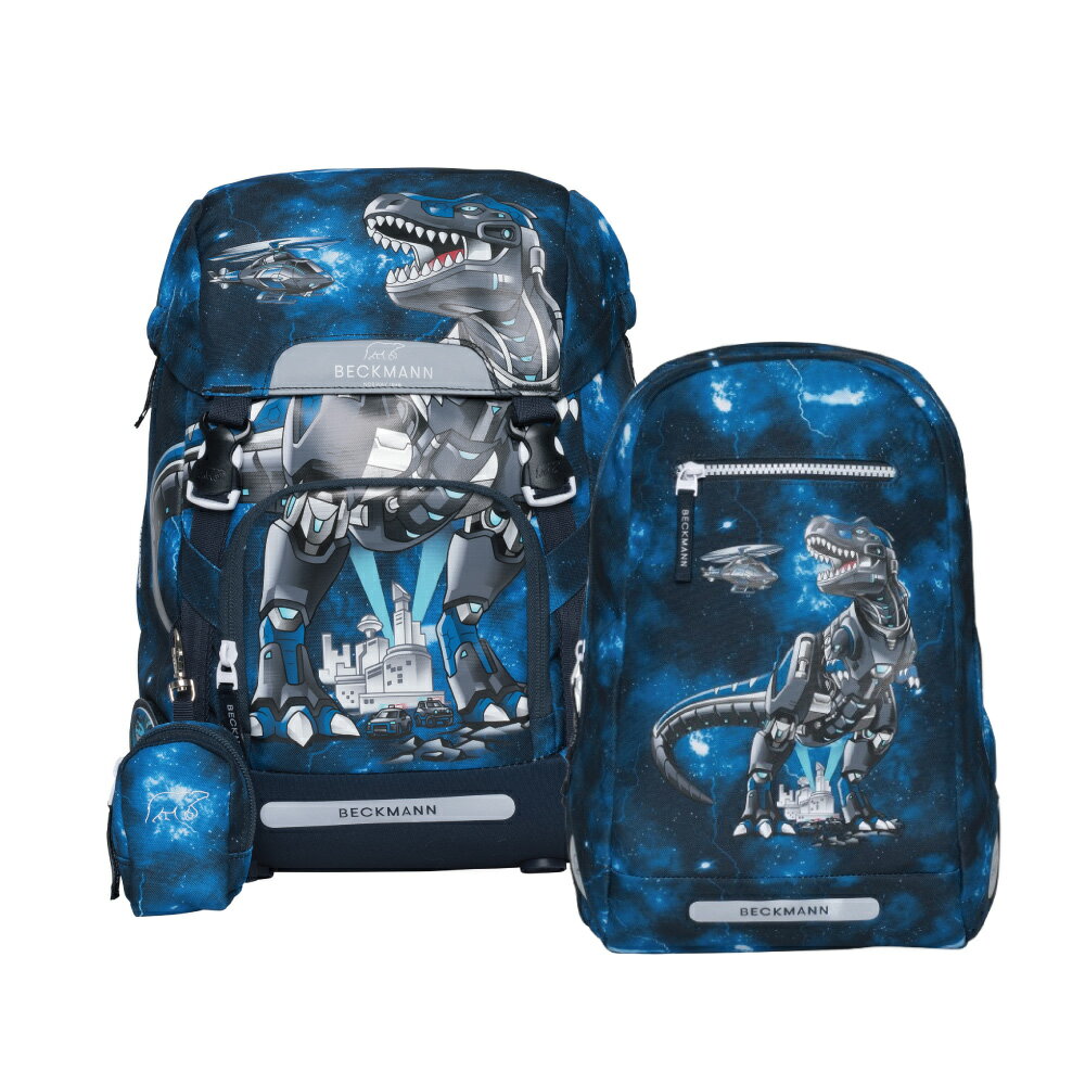 【毒】Beckmann Classic 22L 兒童護脊書包+Gym 12L輕便後揹包 - 變形暴龍