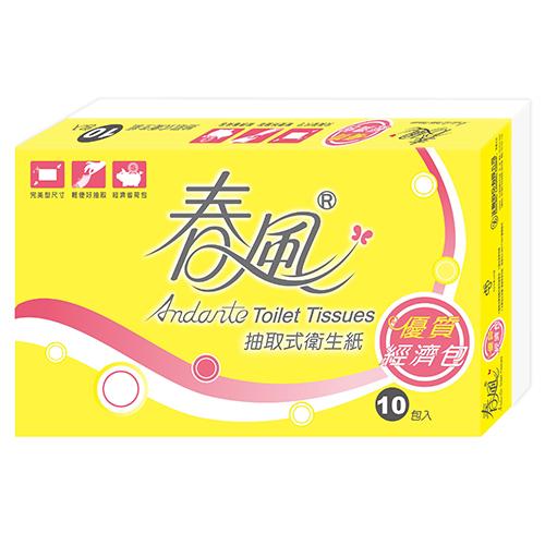春風經濟包抽取式衛生紙100抽*10包【愛買】