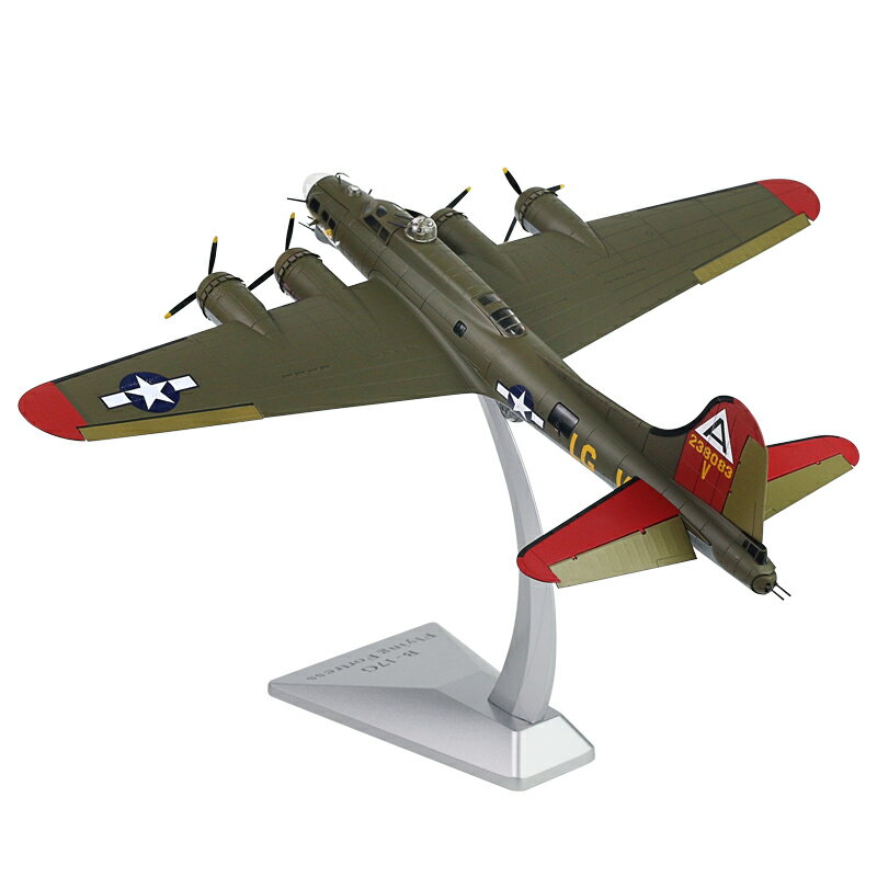 {保固一年 可打統編}美軍B-17空中堡壘轟炸機模型二戰飛機仿真戰斗機1:72合金軍模擺件 5