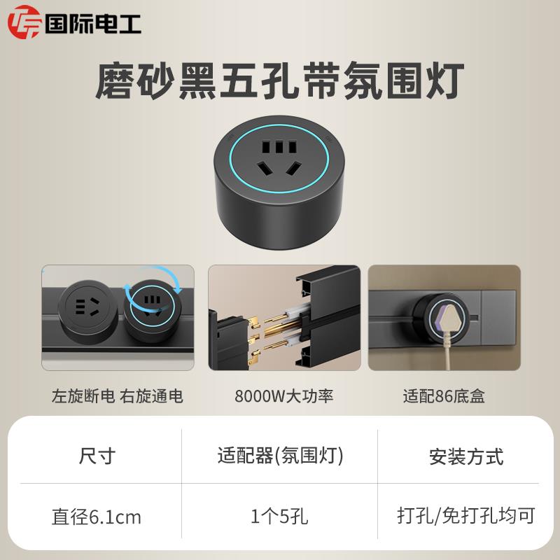 【臺灣公司 可開發票】TEP國際電工三代軌道插座適配器排插移動軌道插座五孔usb快充插座