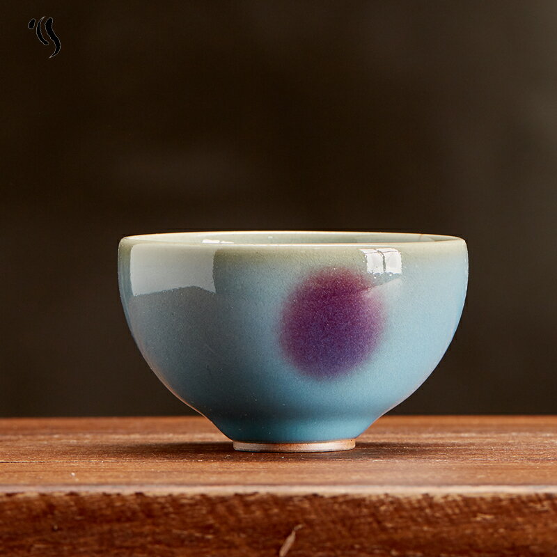 弘鈞堂鈞瓷主人杯宋代鈞窯雞心碗茶盞開片可養陶瓷品茗茶杯手工| 協貿