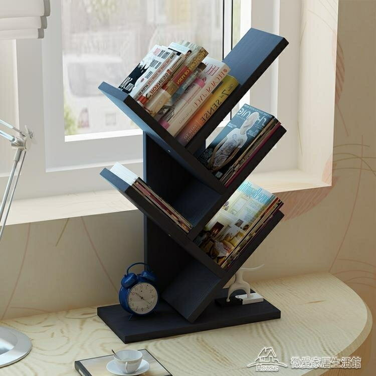精選好品~桌面小書架置物架宿舍學生桌上書架小型辦公收納架床頭櫃上儲物架 雙11全館免運