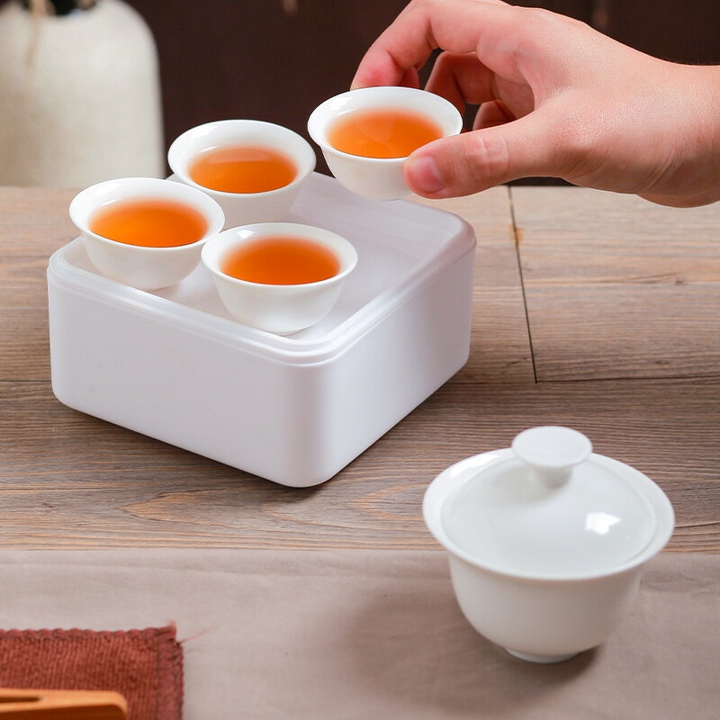 cdok旅行茶具功夫茶小套裝便攜包戶外收納簡約茶壺套裝 1