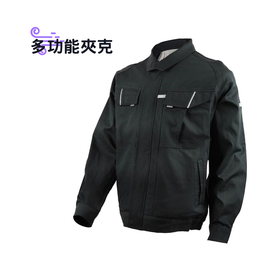 防水透濕莫代爾工作夾克 黑色