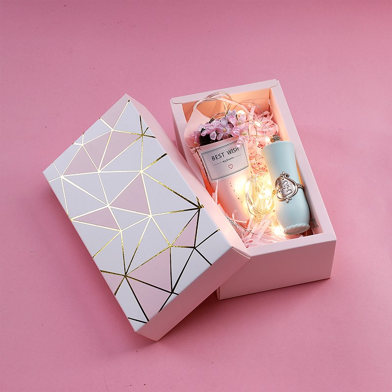 裝口紅的小禮盒空盒一支裝小清新包裝精美韓版簡約禮品盒少女心號
