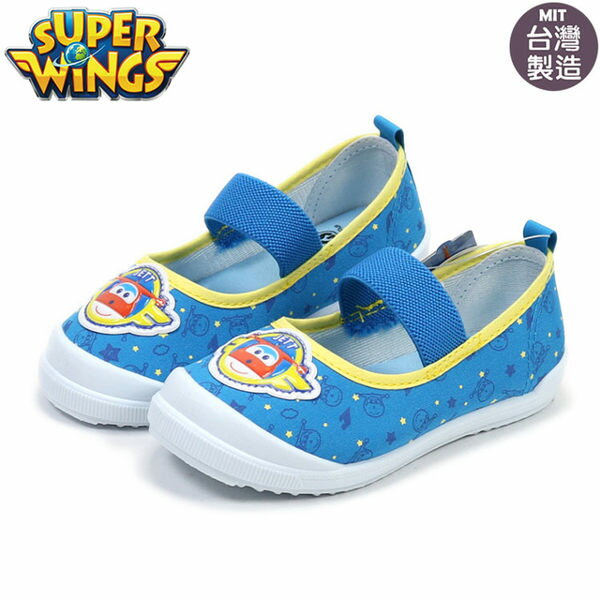 超級飛俠 Super Wings杰特兒童室內鞋.休閒帆布鞋.幼稚園必備 藍16-20公分