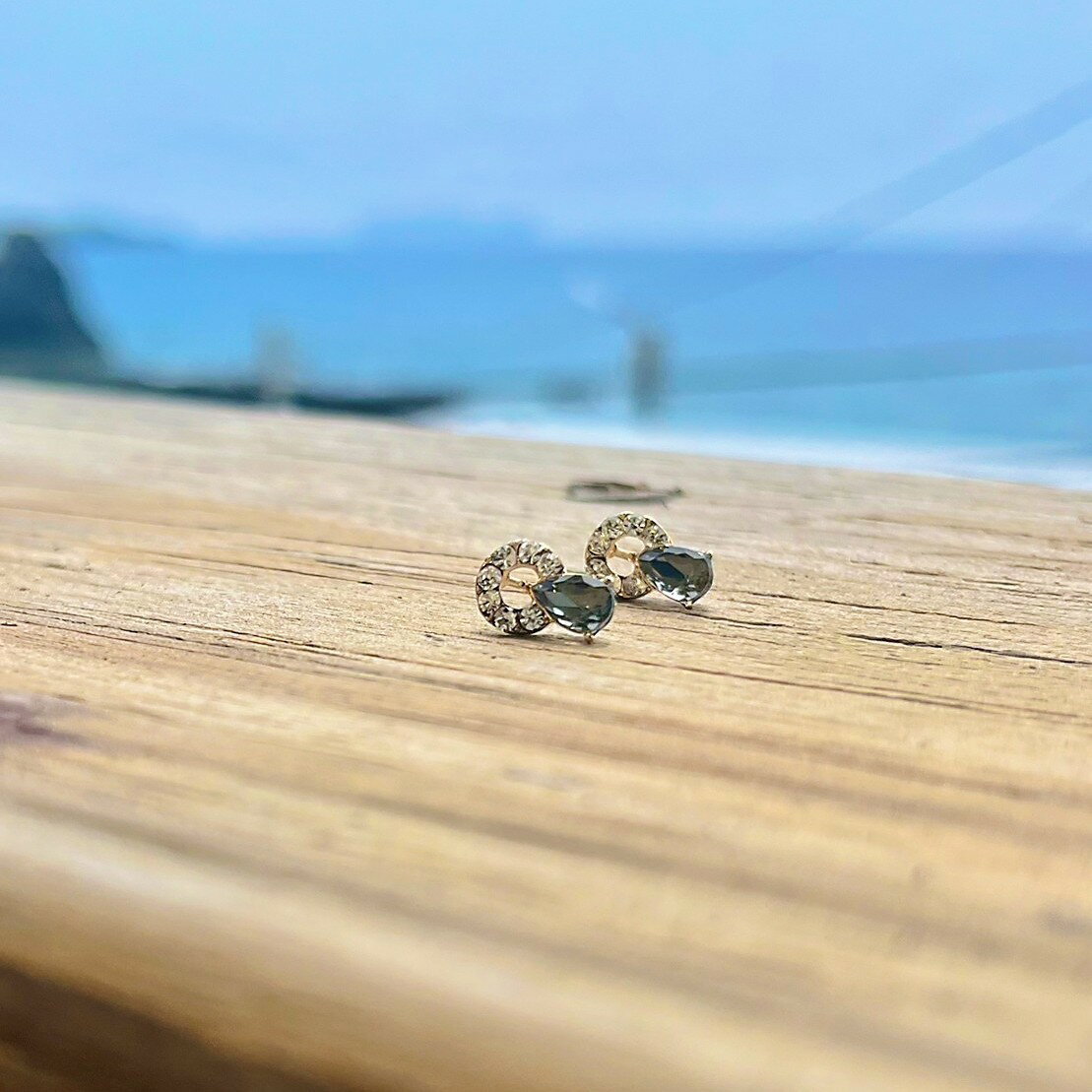 現貨專區｜水滴閃耀鋼針耳環-低調黑(BPE83-BL)｜送禮精選店家★Reyna jewelry 女王飾品