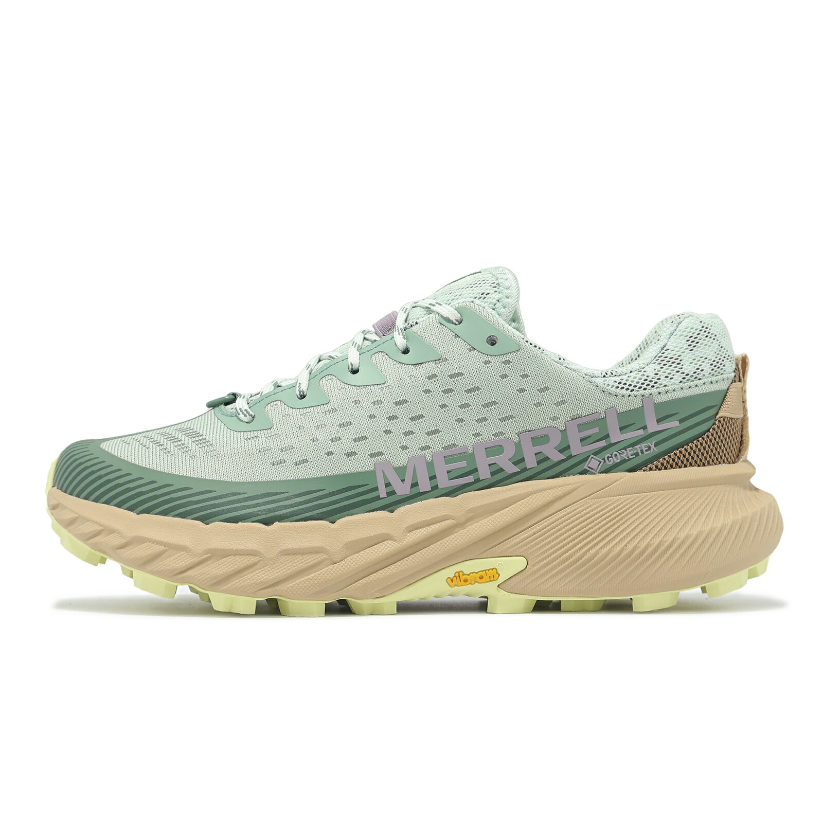 Merrell 越野跑鞋 Agility Peak 5 GTX 女鞋 綠 棕 防水 抓地 戶外鞋  ML068368