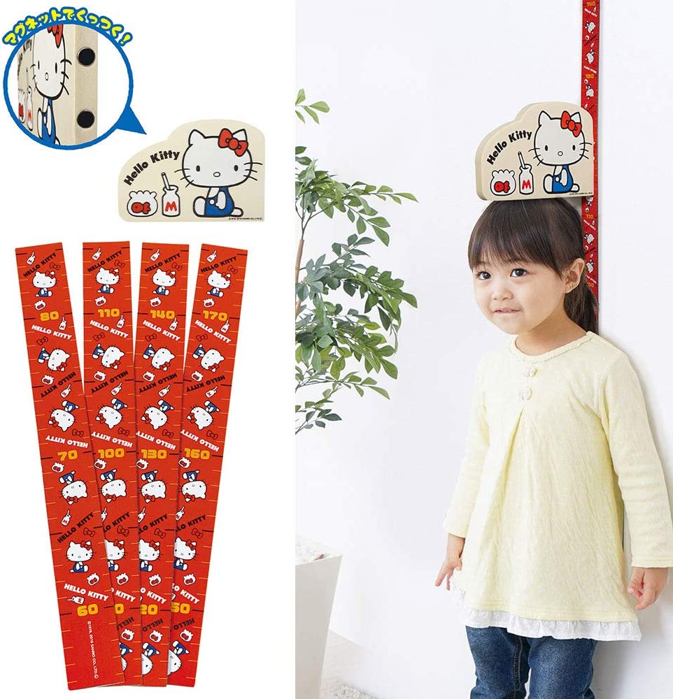 日本帶回 Hello Kitty 磁石身長計 量身高器 兒童 成人 可以從56~到175cm 美觀 布置兒童房可愛有質感