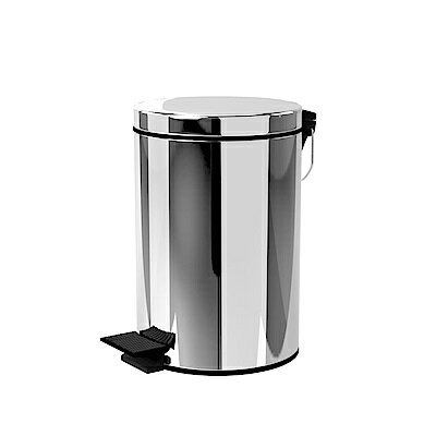 TRENY 加厚靜音緩降不鏽鋼垃圾桶 8L