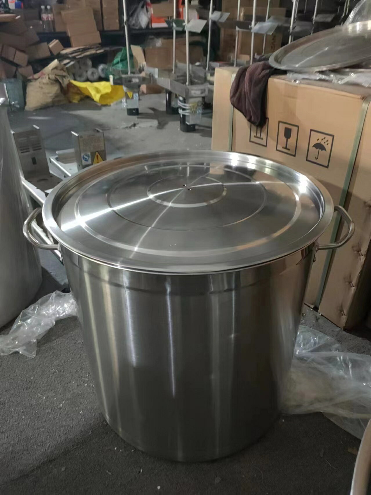 [臺灣公司貨 可開發票]加厚不銹鋼桶圓桶帶蓋湯鍋鹵水桶油桶大容量商用米酒桶奶茶店專用