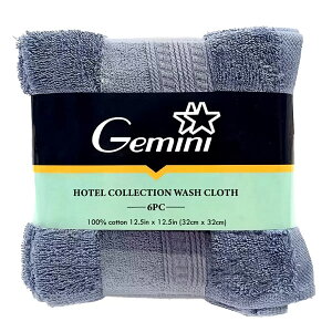 Gemini 飯店方巾 6入組 32公分 X 32公分 藍(兩組)