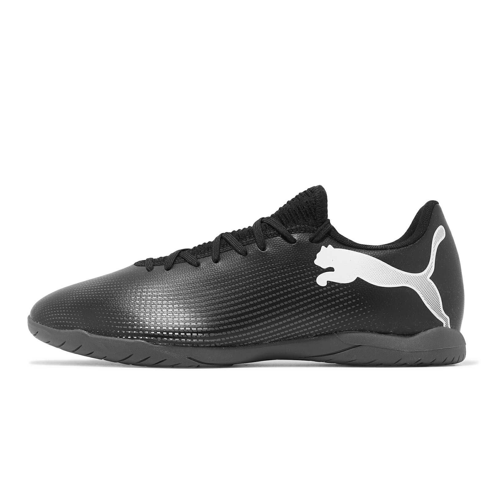 Puma 足球鞋 Future 7 Play IT 男鞋 黑 白 皮革 室內足球 運動鞋 10772702