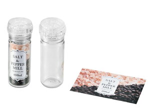 asdfkitty*日本 ECHO 透明玻璃研磨罐-100ML-磨鹽.磨胡椒粒.花椒.孜然-日本正版商品