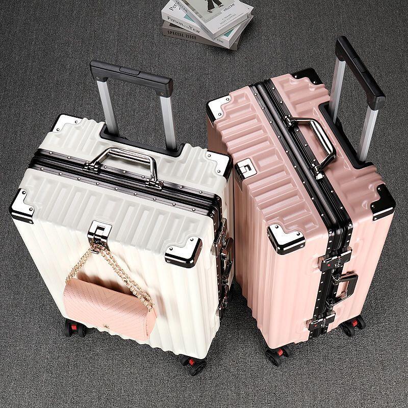 旅行箱登機箱拉桿箱多功能登機箱新款女學生大容量超大密碼箱28旅行箱男萬向輪鋁框拉桿箱24