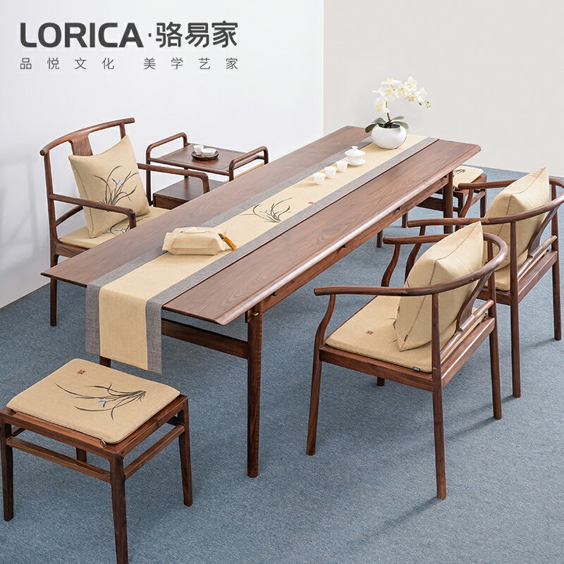 桌旗 茶桌布 駱易家防水桌旗中式禪意新中式餐桌茶几桌布茶檯布藝長條茶布茶席『cyd13203』