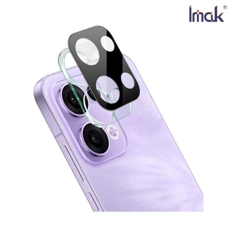 鏡頭貼 Imak OPPO Reno 13 5G 鏡頭玻璃貼(一體式)(曜黑版) 【愛瘋潮】