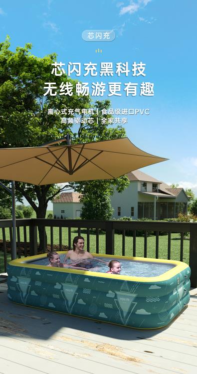 兒童充氣游泳池嬰兒游泳桶家用寶寶水池洗澡桶浴缸成人家庭充氣池