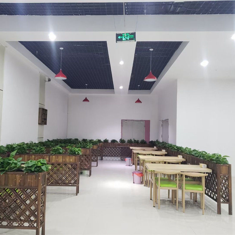 【最低價】【公司貨】防腐木花架置物架餐廳隔斷圍欄庭院碳化木柵欄花箱戶外花槽花盆架 3