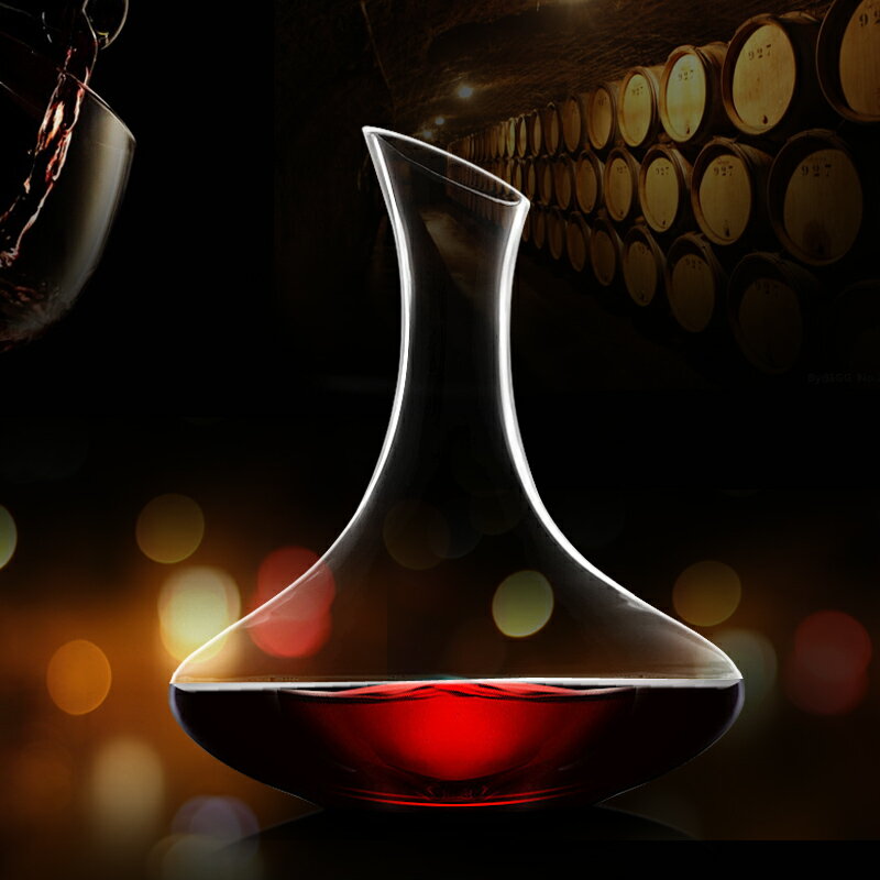 1.5L玻璃斜口醒酒器紅酒分酒器濾酒器酒壺酒樽創意家居常用紅酒瓶