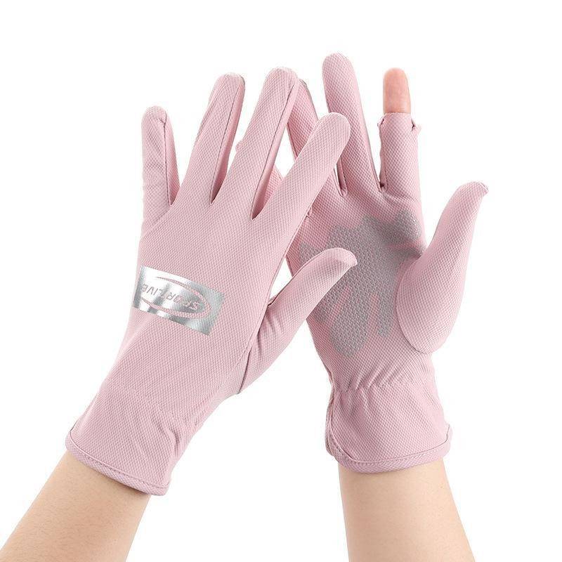 【巴黎精品】現貨+預購 防曬手套透氣機車手套-觸控防滑標籤設計女手套5色a1ae8