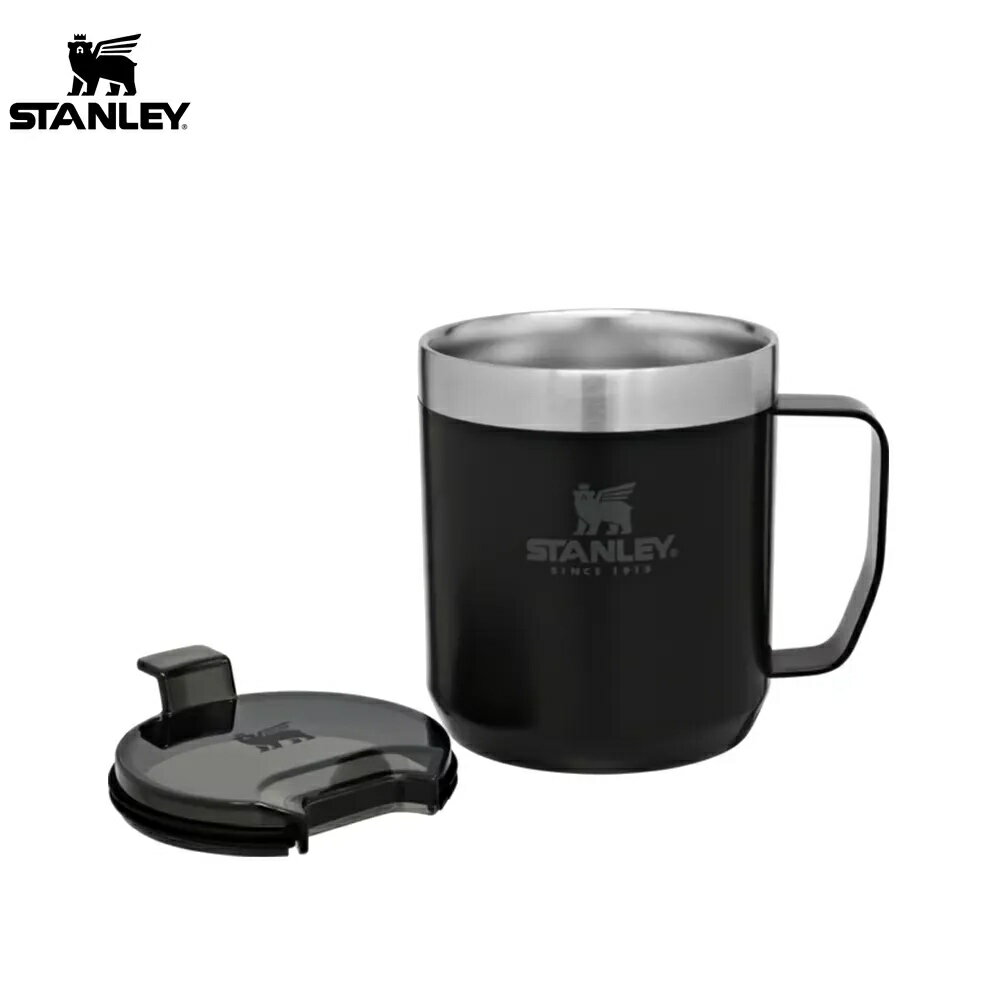 ├登山樂┤ 美國 Stanley 經典系列 不鏽鋼咖啡馬克杯0.37L/ 消光黑 # 10-09366-016