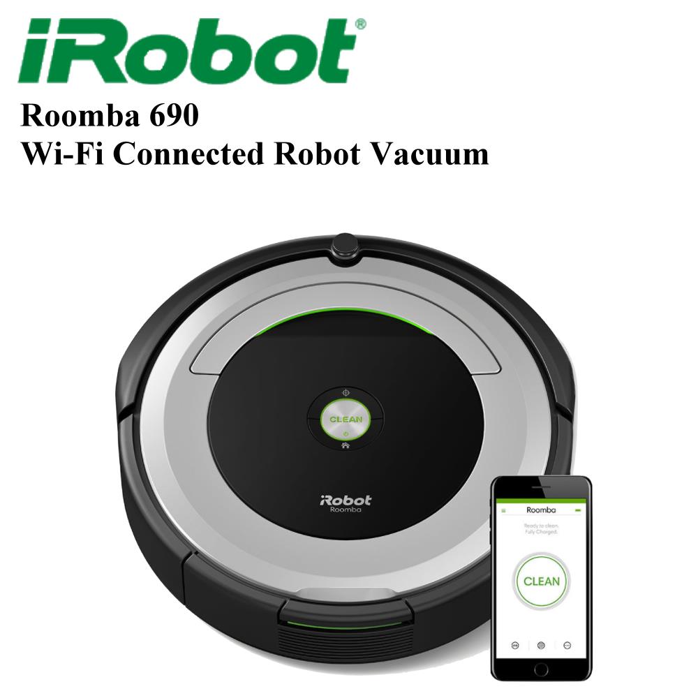 <br/><br/>  [12/31前,PG會員領券再折850] 最新上市iRobot Roomba 690  機器人掃地吸塵器 全新Wifi App 手機遠端控制(主機同Roomba 695)<br/><br/>