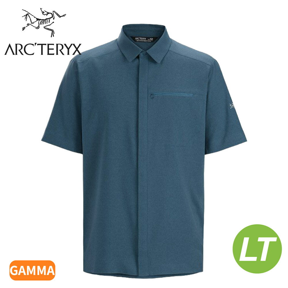 【ARC'TERYX 始祖鳥 男 Skyline抗UV短袖襯衫《寧靜雜綠》】X000007416/襯衫/休閒襯衫
