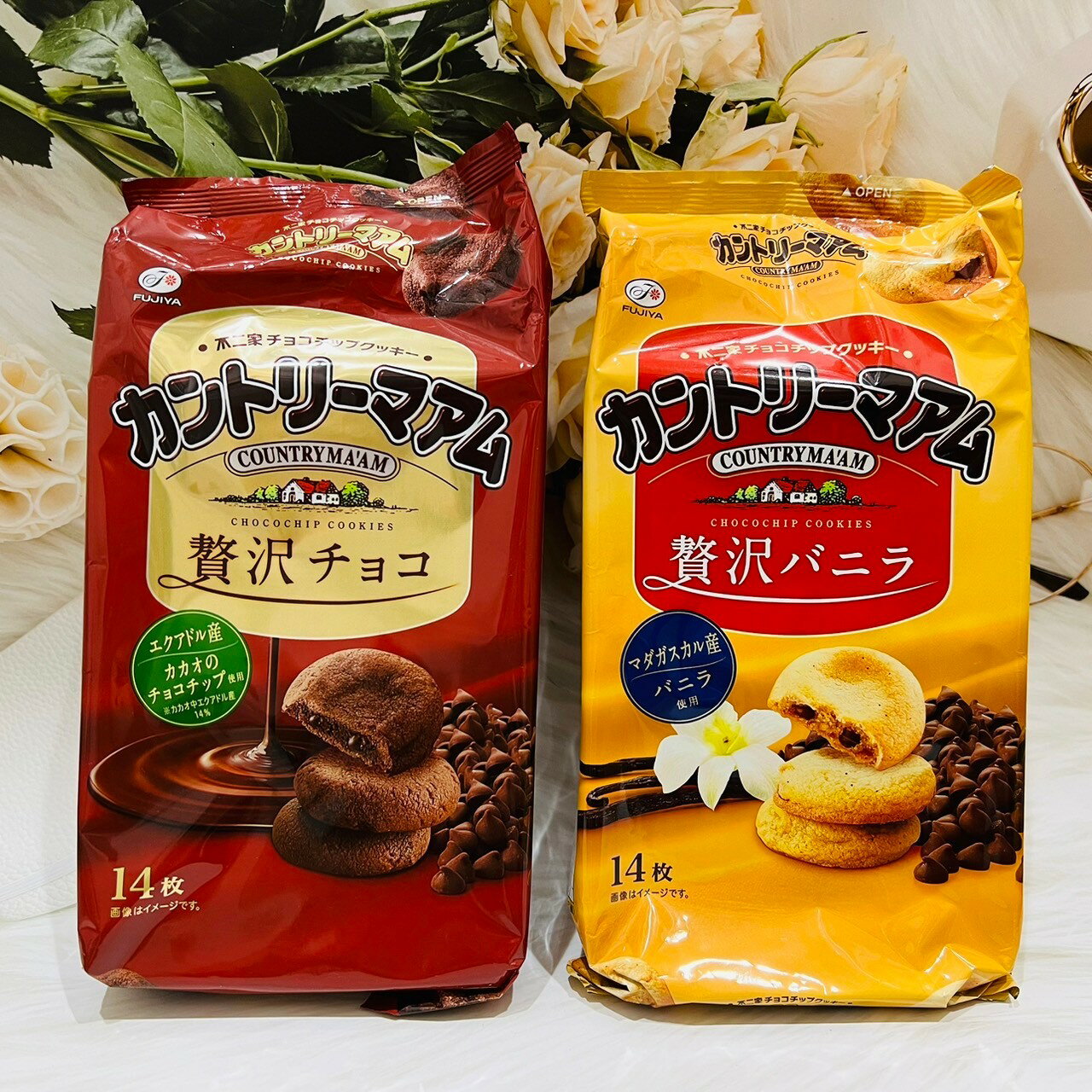 日本 FUJIYA 不二家 贅沢餅乾 鄉村餅乾 可可味香草味 兩款供選