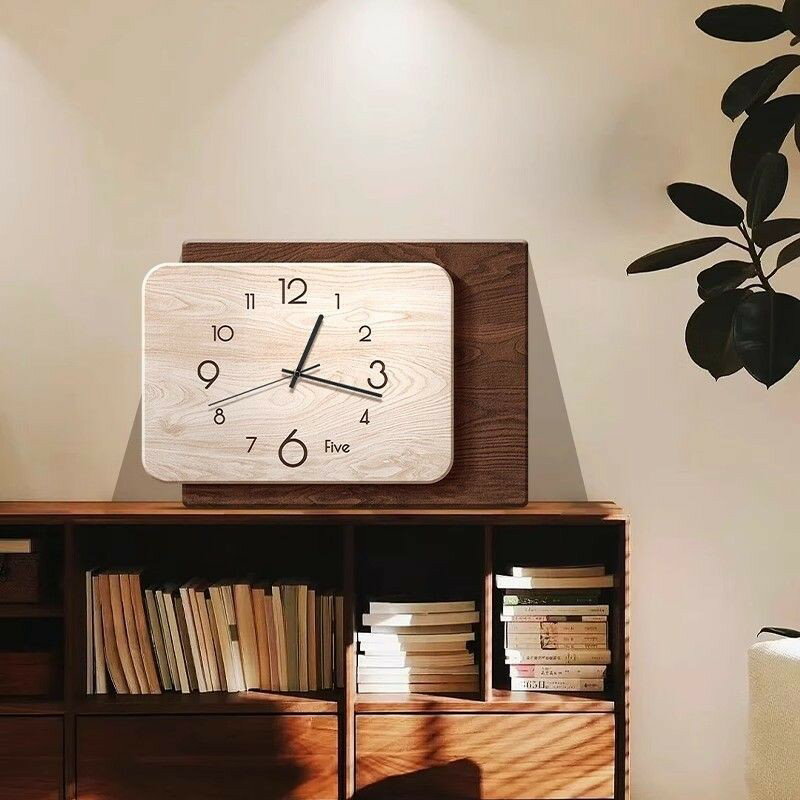 掛鐘 時鐘 表擺臺式中古風時鐘客廳鐘表桌面掛鐘擺件高級感小眾墻面擺放大號