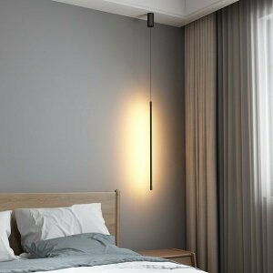 【優選百貨】北歐創意LED線條長吊燈個性簡約客廳臥室床頭背景墻藝術氛圍燈具
