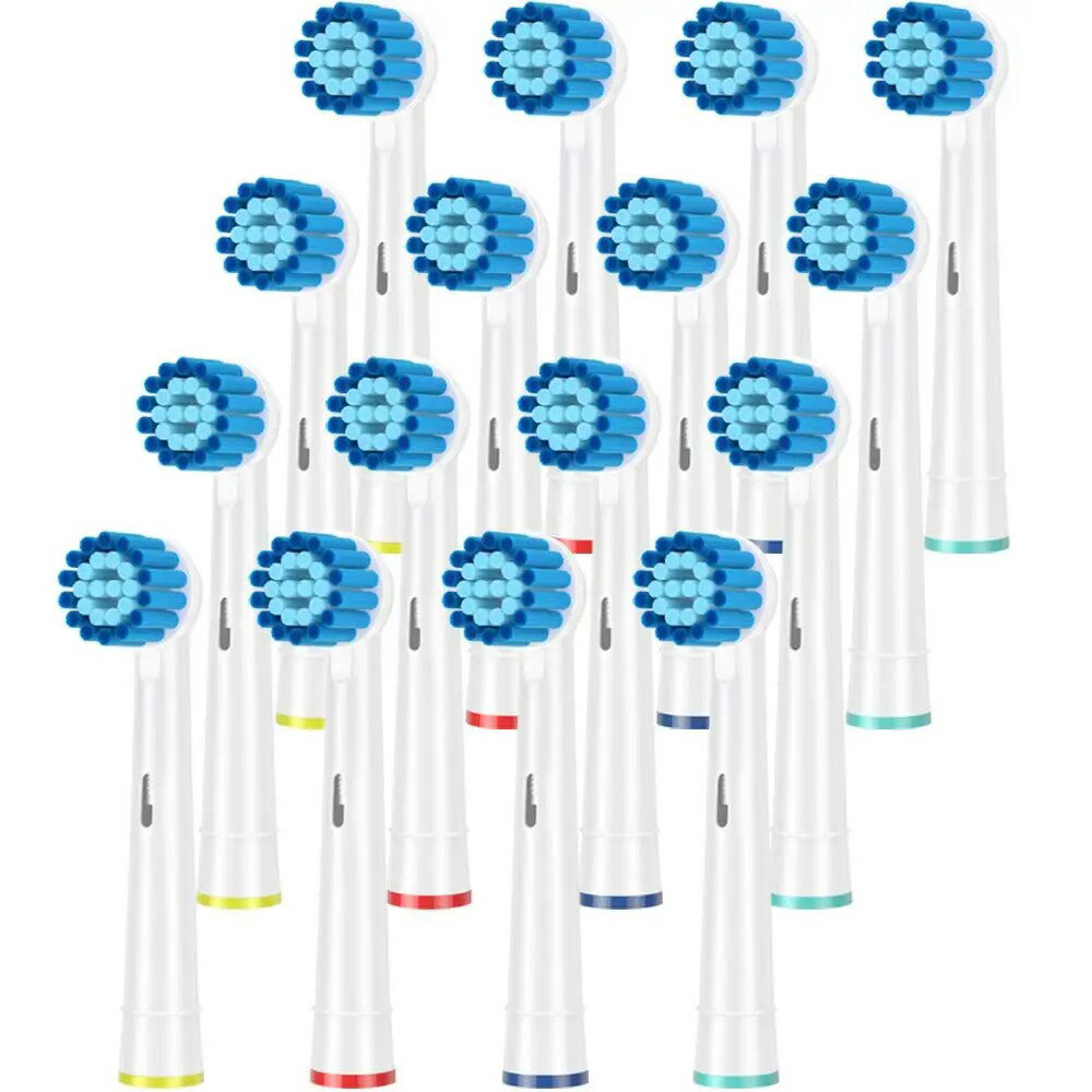 【日本代購】適用於 Oral-B 500/600/1000/2000/2500/3000/7000/8000/9600/8000 電動牙刷的通用敏感清潔替換刷頭