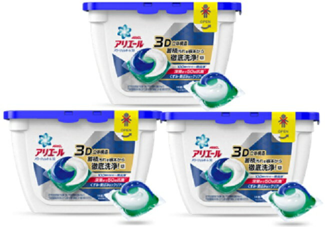 Ariel日本進口三合一3D洗衣膠囊18顆盒裝*3入組